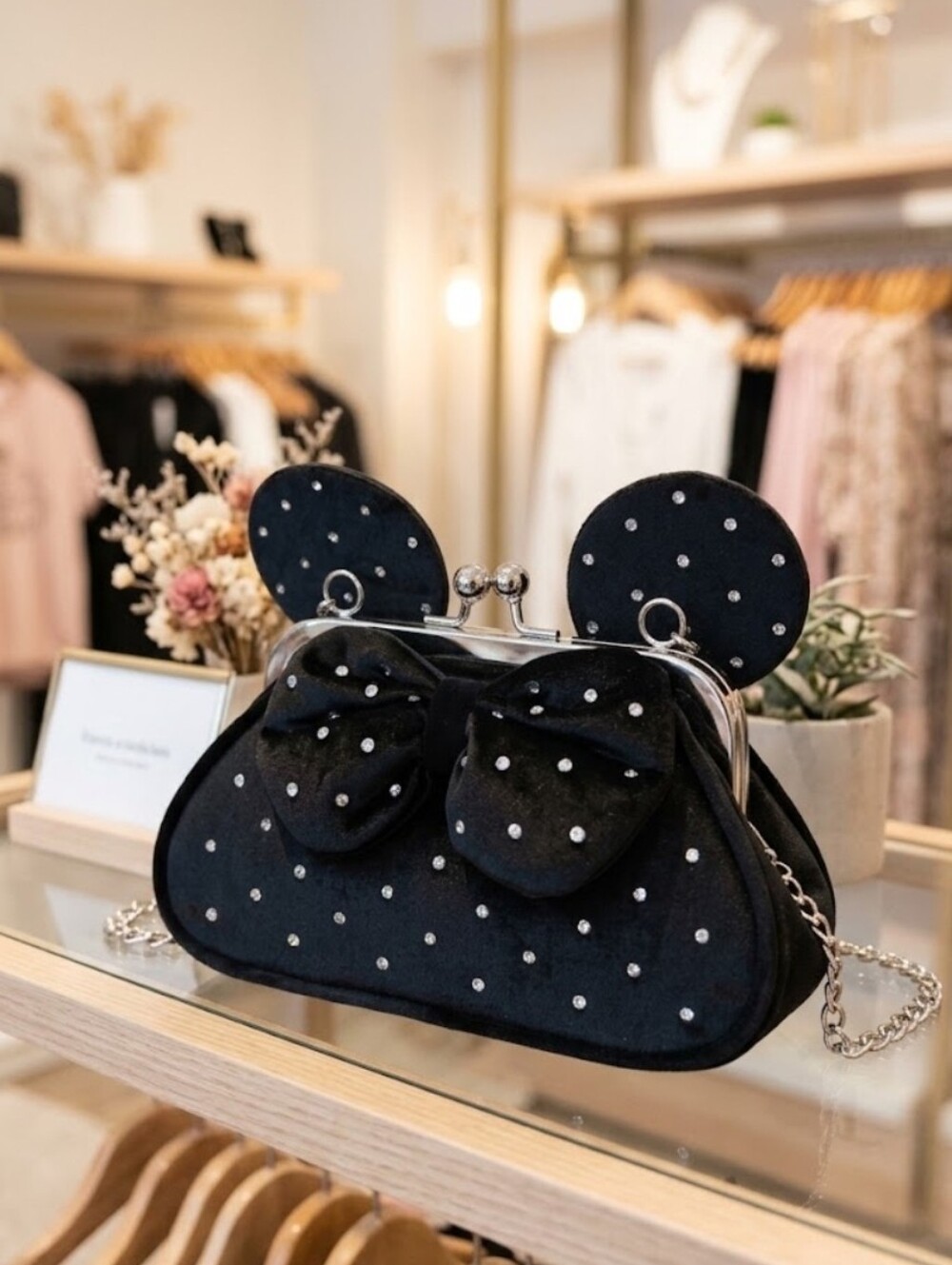 Disney X Primark Limited Edition Minnie Mouse With Rhinestone Crossbody Kisslock